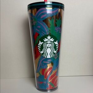 Starbucks Vibrant Floral Tumbler with Logo
